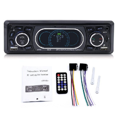 

SWM 8809 Bluetooth Vehicle Car MP3 Player Stereo Audio Player with FM Radio AUX TF Card U Disk Play Built-in Microphone Remote Con