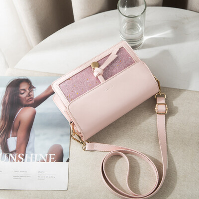 

Simple shoulder slung on the little girl ins Joker fashion western style texture diagonal