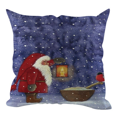 

Siaonvr Christmas Pillow Cover Pillowcases Decorative Sofa Cushion Cover Home Decoration