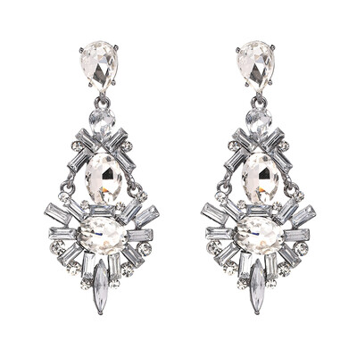 

JURAN 2018 New Design Trendy Statement Jewelry Big Crystal Sweety Dangle Drop Earring 4 Colors For Women Wholesale Price J50093