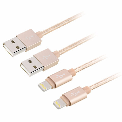 

iPhone Cable 2Pack 2x 1M33FT Nylon Braided Syncing&Charging USB Cables Charger Cord for iPhone iPad iPod - Tyrant Gold