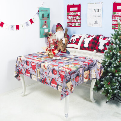 

Christmas Tablecloth Polyester Rectangular Table Cover Holiday Party Home Deco