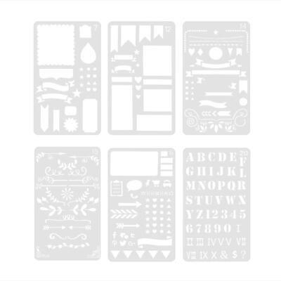 

6pcs Layering Hollow Stencils Scrapbooking Stamps Embossing DIY Template