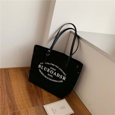 

Tailored Female Letter Bag Messenger Bag Fashion Wild Retro Tote Bag Shoulder Canvas Bag