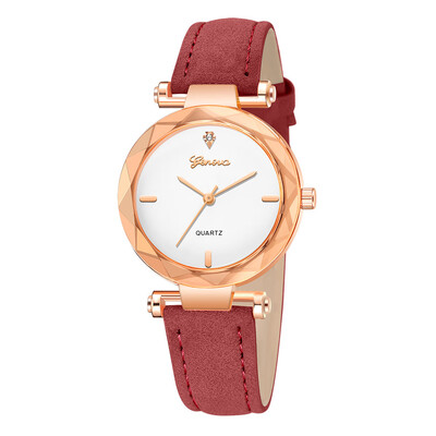 

High Quality Women Watches Geneva Irregular Dial Ladies Quartz Wristwatch Casual Leather Strap Clock Gift Relogio Feminino