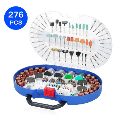 

276-piece Rotary Tool Accessories Kit 18-inch Diameter Shanks Universal Fitment for Easy Cutting Grinding Sanding Sharpening Carv