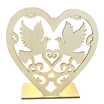 

Wooden Wedding Decoration LED Candle Light Marriage Ornaments Supplies