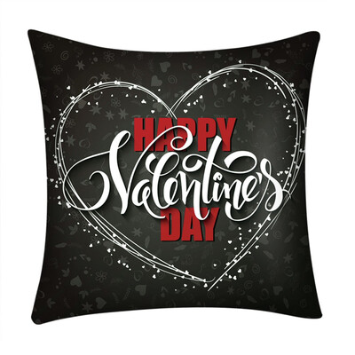 

Siaonvr Valentines Day Print Pillow Case Polyester Sofa Car Cushion Cover Home Decor