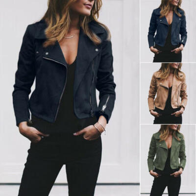 

Womens Ladies Long Sleeve Waterfall Cardigan Blazer Coat Open Front Suede Jacket