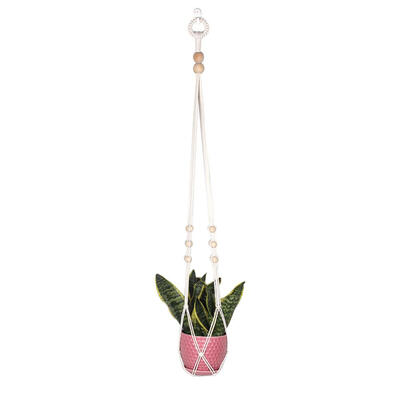 

Retro Knotted Handmade Macrame Plant Hanger Flowerpot Holder Lifting Rope