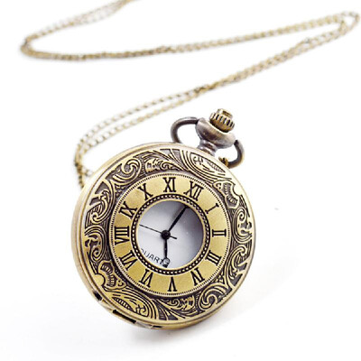 

Quartz Retro Man Woman Universal Decoration Dual Display Hollow Imitation Gift Pocket Watch