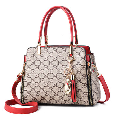 

Handbags handbags new fashion GD pattern simple temperament wild lady shoulder slung big bag