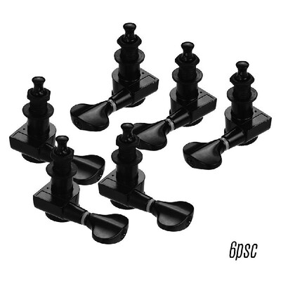 

6 Pieces Guitar Machine Heads Knobs String Tuning Peg Locking Tuners for Acoustic Electric Guitars 3L3R with Mounting Screws&F