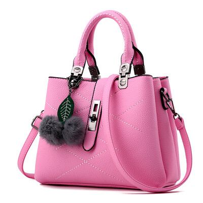 

Hair ball handbag fashion handbag tide simple European&American diagonal shoulder bag diagonal package