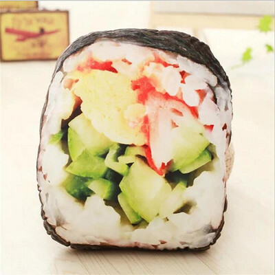 

Toponeto Simulation Sushi Egg Tart Ribs Snack Pillow Cushion Plush Toy Hotel Furnishings