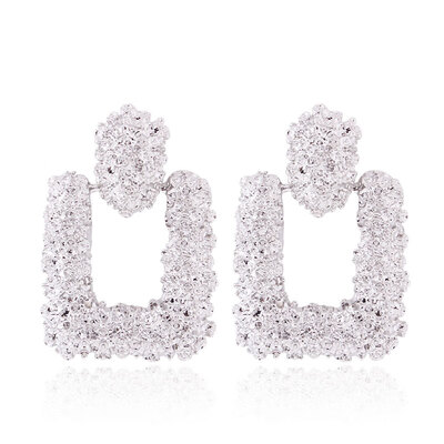 

Solememo ZA New Arrivals Big Square Rhinestone Drop Earrings Fashion Punk Geometric Dangle Earrings Women Jewelry Wholesale