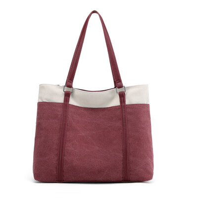 

Canvas bag lady fashion single shoulder handbag Korean version bag light big bag lady bag lady bag lady with large capacity