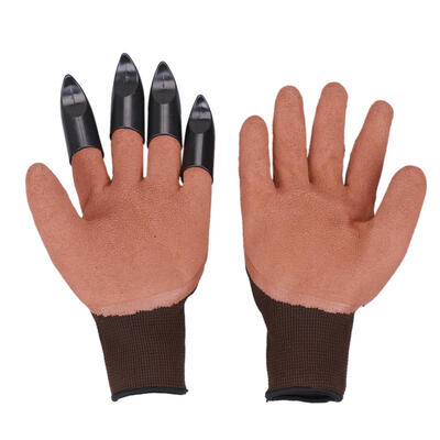 

1 Pair Garden Gloves 4 Left Hand Claw Fingertip ABS Gloves for Digging