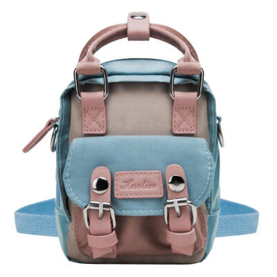 

Solid Color Hasp Backpack Women Mini Handbags Canvas Crossbody Knapsack