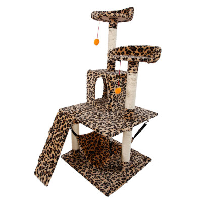 

39 Cat Climbing Tree Sisal Jumping Toy Frame Pet Scratching Post Tower Coffee