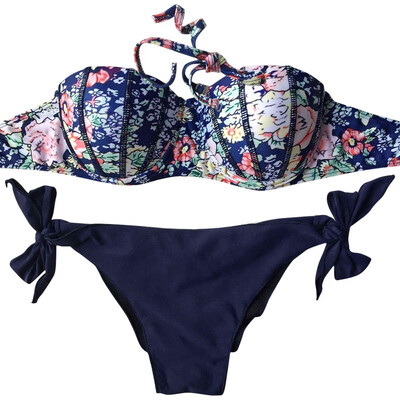 

Alluring Printed Underwire Bikini Set For Women