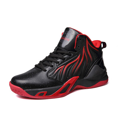 

Basketball shoes black warrior high-top boots shock absorption wear