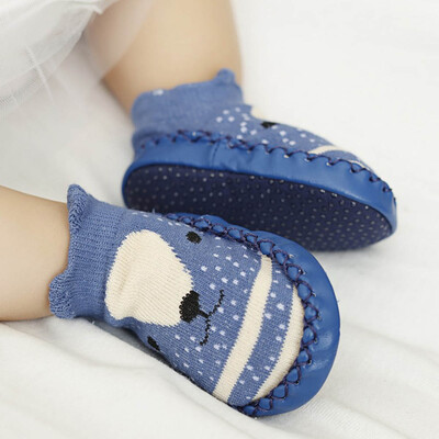

0-18 Month Baby Toddler Cartoon Cotton Non-Slip Floor Sock Leather Sock Prevent Cold Floor Warm Baby Feet Children Sock