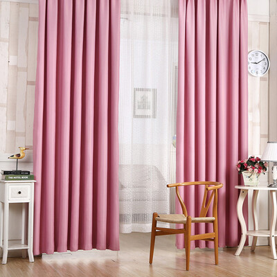 

Solid Color Polyester Fiber Darkening Curtains for Living Room Bedroom