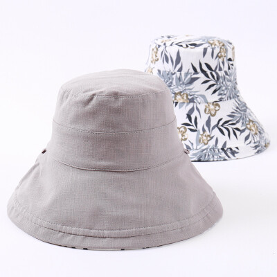 

Korean fashion basin hat sunscreen hat anti-ultraviolet female hat brim flanged cloth hat double foldable sunshade hat