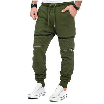 

Mens BASIC JOGGER Pants Fleece Active Urban Harem Slim Fit Elastic Hip hop Dance