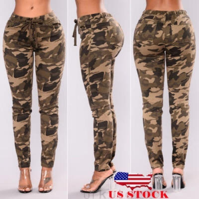 

Women Camouflage Trousers Casual Pants Military Army Combat Sweatpants -XL