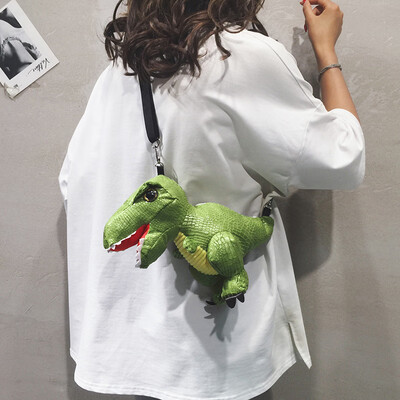 

Cartoon small bag female 2019 new Korean fashion cute ugly cute dinosaur shoulder Messenger bag personality girl bag