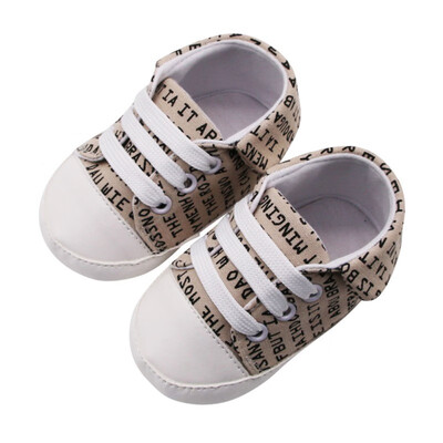 

Baby Shoes Baby Boys Breathable Letter Print Anti-Slip Shoes Sneakers Soft Soled Walking Shoes First Walkers