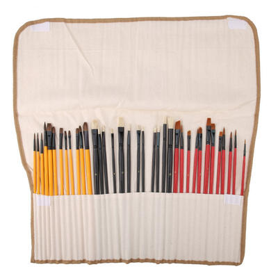 

Greensen 36pcs Drawing Pen Nylon Hair Paint Brush Set Art Painting Oil-brush Kit