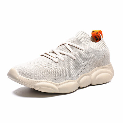 

Breathable flying woven mesh shoes sports casual shoes fitness running shoes bear socks shoes