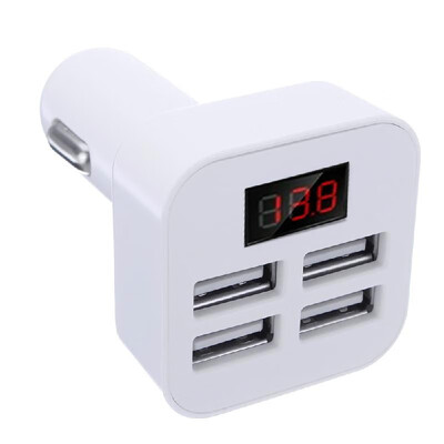 

Quick Car Charger With 4 USB Port 5V 31A With LED Display Fast Charging Travel Charger Adapter Charger For iPhone Samsung Huawei