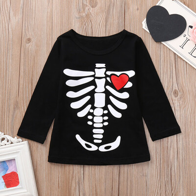 

Toddler Infants Baby Boys Girl Skeleton Print Tops Halloween Costume Outfits Set
