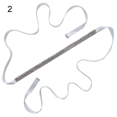 

Bride Bridesmaid Wedding Dress Waistband Rhinestone Sash Ribbon Belt Decoration