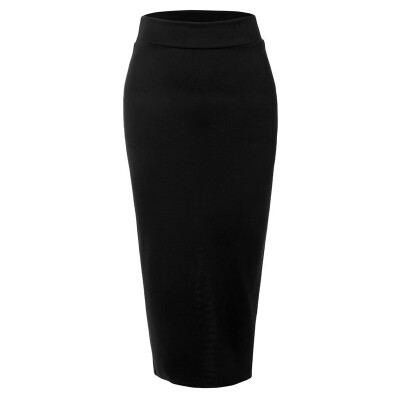 

Muslim Thick Skirt Bodycon Slim High Waist Stretch Long Maxi Womens Pencil Skirt