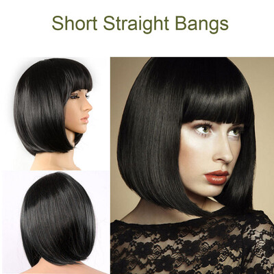 

〖Follure〗Lady Girl Wig Womens Short Straight Bangs Full Hair Wigs Cosplay Party