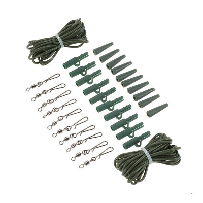 

32pc Quick Change Swivels Carp Safety Lead Weights Clips Fishing Tackle Rigs