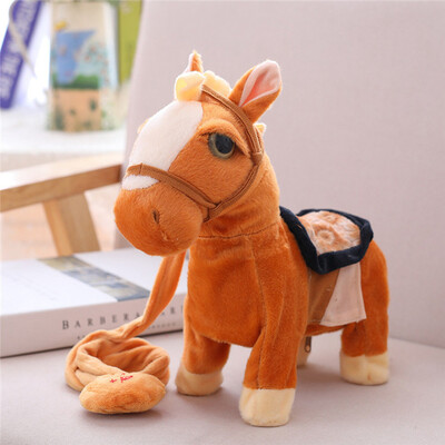 

〖Follure〗Electronic Pets Walking Horse Pony Musical Singing Toy Plush Doll for kids