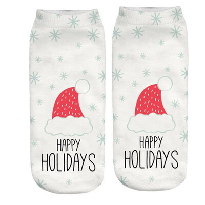 

Gobestart Womens 3D Cartoon Funny Christmas Crazy Cute Amazing Novelty Print Ankle Socks