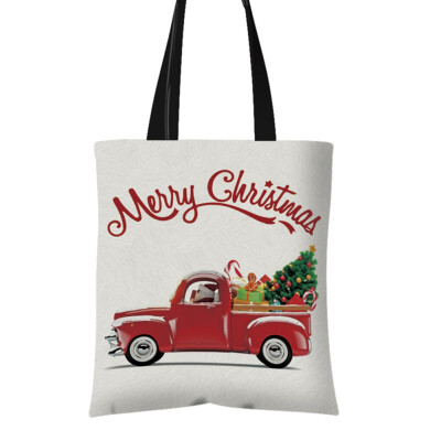 

1Pc 4338Cm Christmas Handbag Christmas Tree Santa Claus Elk Candy Bag Canvas Shopping Bag Christmas Gift Bag