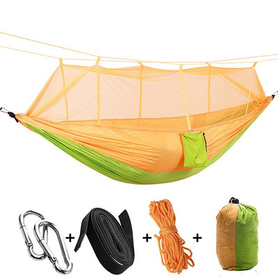 

Ultralight Parachute Hammock Hunting Mosquito Net Double Person Sleeping Bed Drop Shipping Outdoor Camping Portable Hammock 260X14
