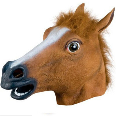 

Horse Head Mask Halloween Animal Costume Theater Prop Adult Party Supplies