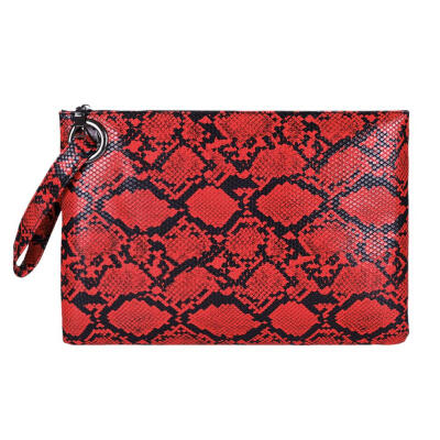 

Snake Print Wristlet Clutch Women Purse PU Leather Money Phone Pouch Wallet