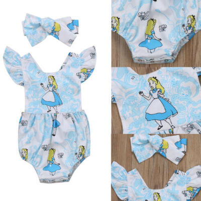 

CA Newborn Infant Baby Girls Romper Fashion Jumpsuit Bodysuit Clothes Outfits