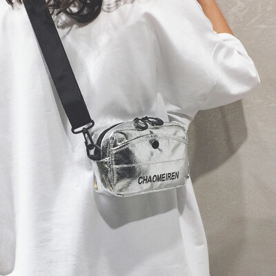

Texture bag female 2019 new Korean version of the simple wild Messenger bag chic fashion wide shoulder strap net red black bag