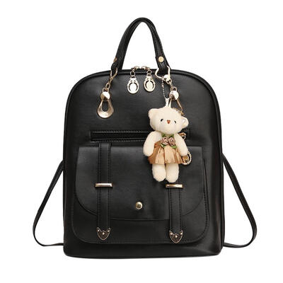

Fashion 8 Colors Women Student Preppy Style Bear Pendant Bookbag Backpack